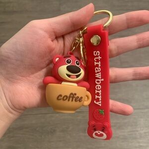 Strawberry Red Bear Keychain